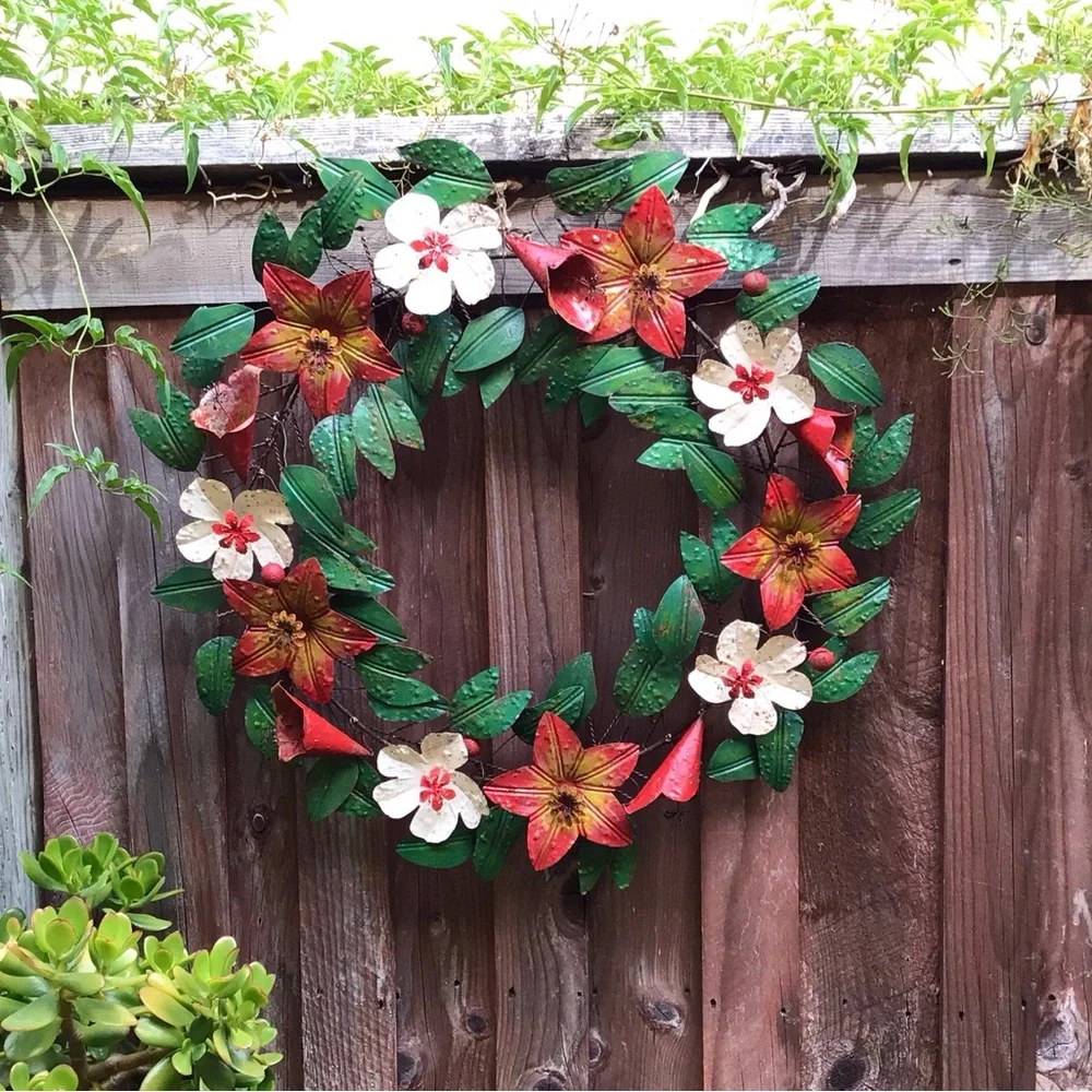 Seasons Of Bloom Rustic Iron Wreath Sundance Catalog
